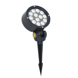 12W DC24V Round LED Floodlight Garden Lamp with spike or base