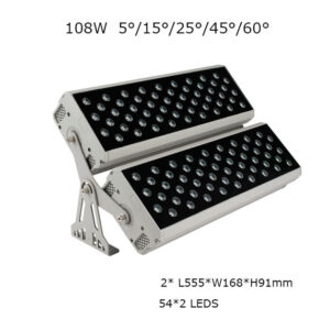 108W 55cm 2 layer LED Floodlight 5, 15, 25, 45, 60 degrees P65