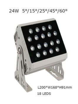 24W 20cm LED Floodlight Outdoor Spot Lamp 5, 15, 25, 45, 60 degrees