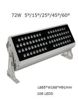 72W 69cm LED Floodlight Project Lamp 5, 15, 25, 45, 60 degrees P65