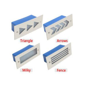 2W LED Staircase Step Light Milky Fence Arrows Triangle IP65