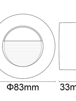 2W Round COB LED Staircase Step Light Ramp Wall Lamp IP65 Φ83mm