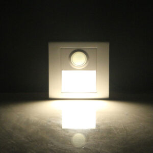 1.5W 86-Type Square LED Recessed Staircase Step Light with PIR Sensor