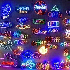 Standard or Customized LED Neon Light Sign Font Advertising Home Bar