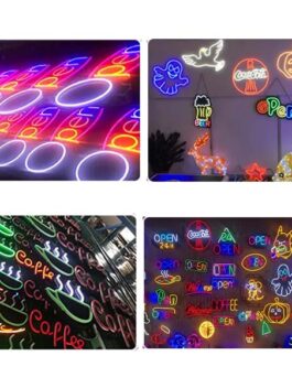 Standard or Customized LED Neon Light Sign Font Advertising Home Bar