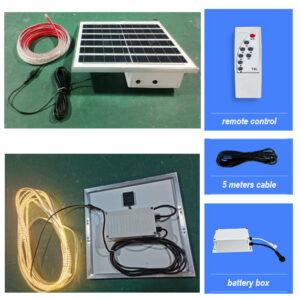 5M-50M Solar LED Flexible Strip Light Remote Control+Timer+Light Sensor