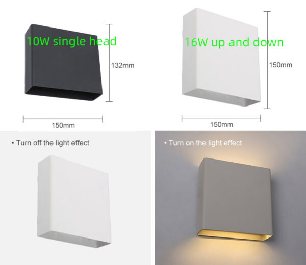 10W 16W LED Directional Up and Down Wall Light Lamp Outdoor Use