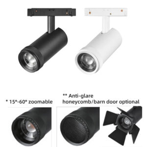 15W 20W 28W DC48V Zoomable LED Magnetic Track Light Dimmable Tunable