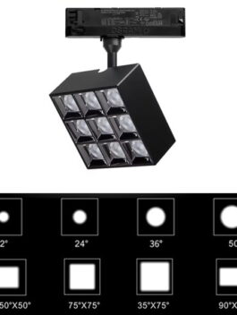 35W Square LED Track Light Wall Washer Dimmable Art Exhibition Gallery Painting Lighting