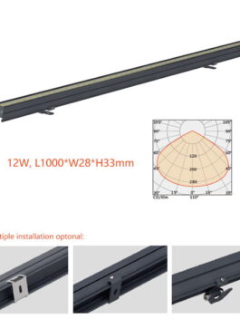 12W DC24V LED Linear Wall Washer Lights for Architecture Facade Lighting IP66