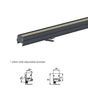 12W DC24V LED Linear Wall Washer Lights for Architecture Facade Lighting IP66