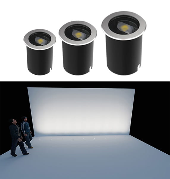 6W 10W 15W 18W DC24V LED Inground Wall Washer Light Luminaire IP67