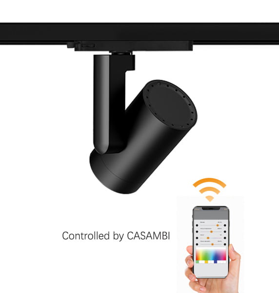 20W 30W 40W 3-phase LED Motorized Zoom Track Spot Light CASAMBI-control Dimmable