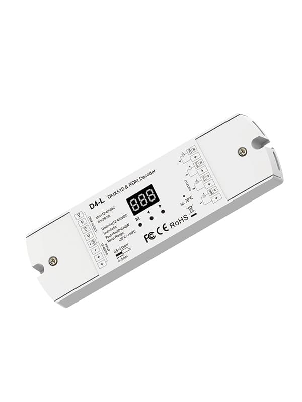 4-Channel Constant Voltage DC12V -48V DMX Decoder Support RDM